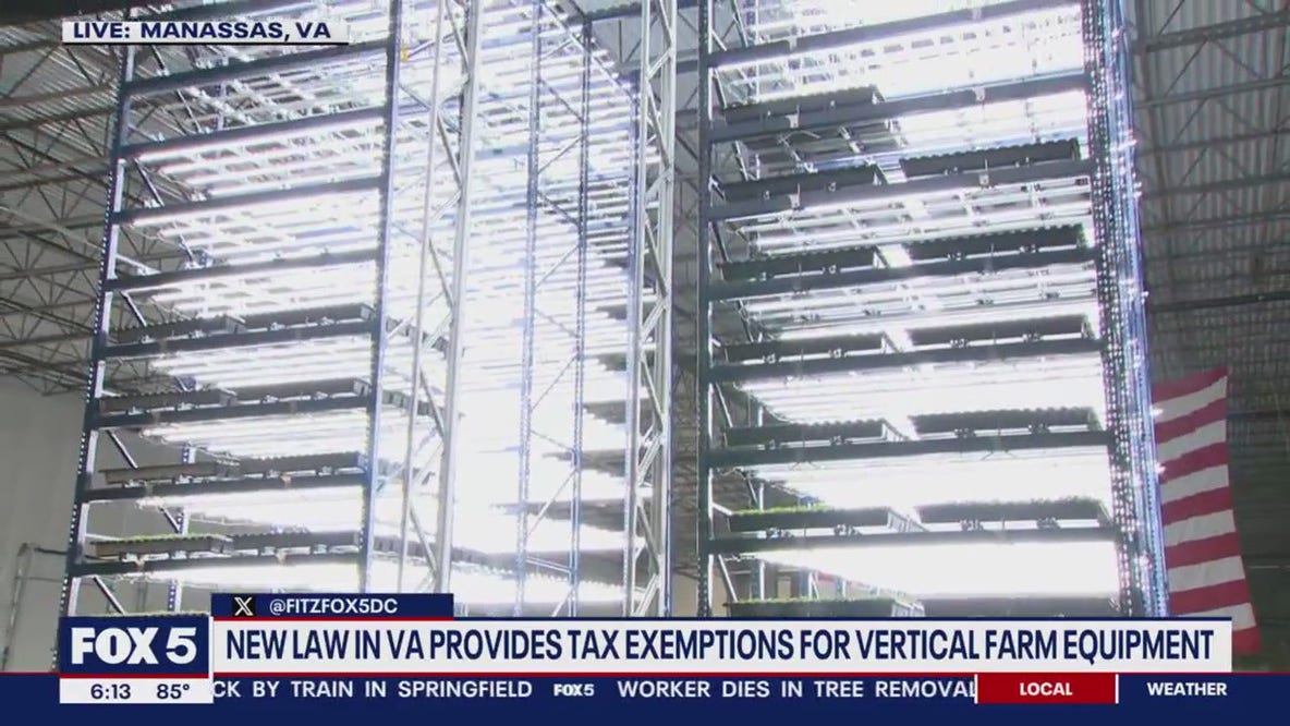 Virginia law provides tax exemptions for vertical farm equipment